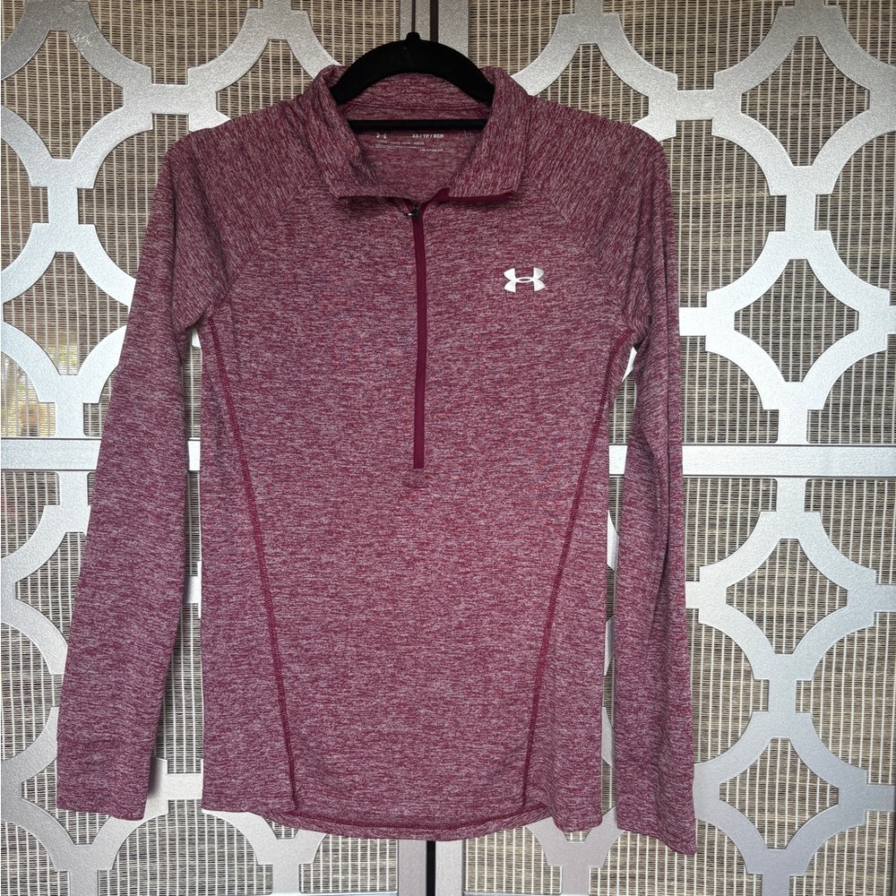 Under Armour Women's Burgundy Quarter-Zip Sweatshirt